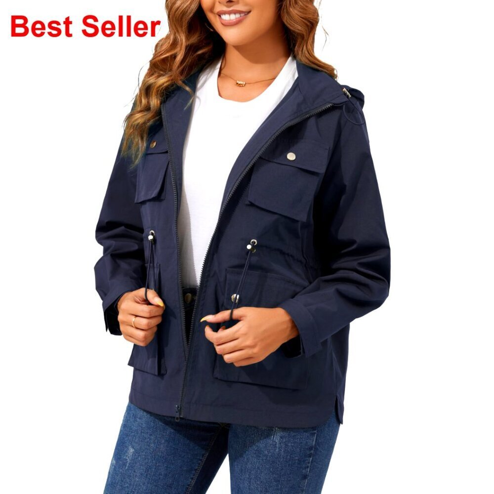 Packable Military Utility Raincoat Waterproof Windbreaker Jacket for Outdoor